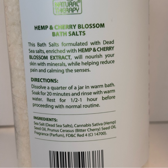 Natural Therapy Hemp Cherry Blossom Bath Salts 37 oz (Set of 2) - Picture 3 of 4